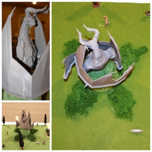 3D printed medieval dragon